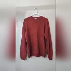 Mens medium mountain ridge knit acrylic blend sweater in red